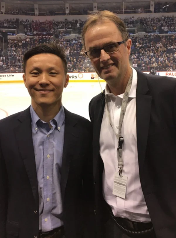 Dr Bryan with Dr Peter MacDonald in Canada