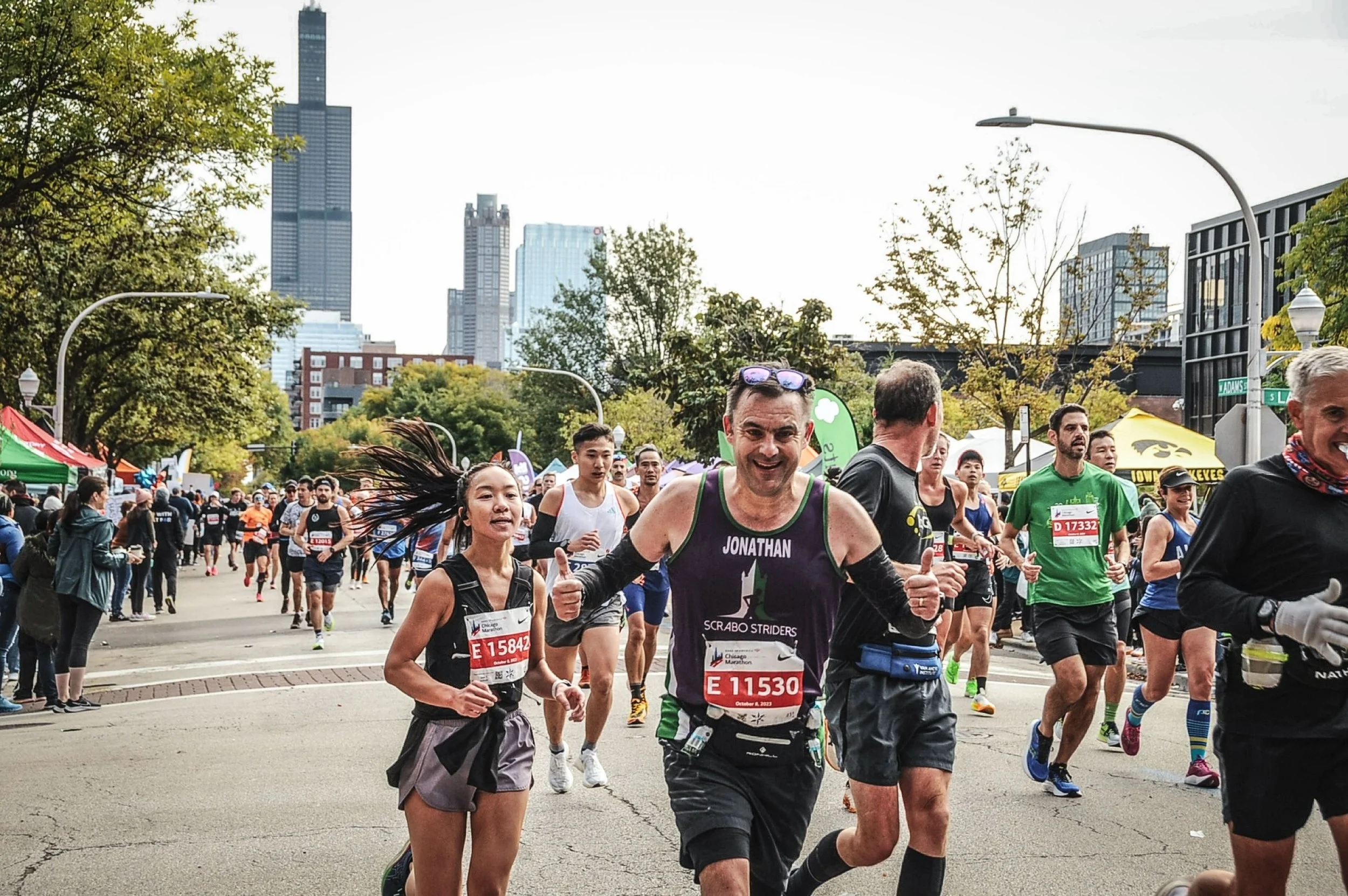 Running marathon start